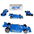 Indy/ Formula Style Die Cast 3" Blue Race Car - Full Color Imprint Both Sides